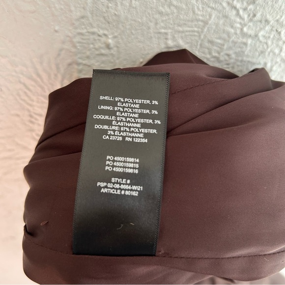 Aritzia Sunday Best Satin Dress Mocha Brown Sz 0 - Picture 6 of 6